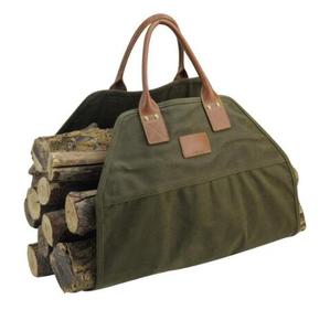 Accessori per <span class=keywords><strong>caminetti</strong></span> porta tronchi con manico in pu borse porta tronchi in tela cerata - Product Image 1