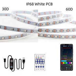 Tira de Luces LED RGB IC 2812B 2812 5V, Kit USB, <span class=keywords><strong>Color</strong></span> Completo, Mágico, Programable, Bluetooth, Control Remoto por Aplicación, Intermitente, Fondo de TV - Product Image 6
