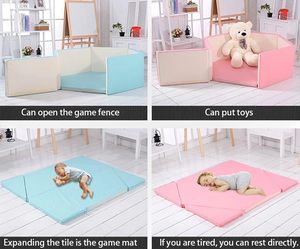De plástico desmontable respetuoso del medio ambiente Rosa Parque seguridad niños bebé juego cerca - Product Image 2