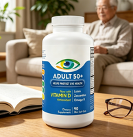 Gélules pour la santé oculaire des adultes de 50 ans et plus avec lutéine, zéaxanthine, oméga 3, soutien antioxydant pour la vision, marque privée OEM