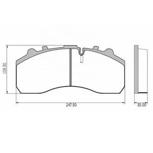 WVA 29278 WVA 29253 Truck Brake Pads For Xf 105 Cf MB Actros Atego Axor TGX TGA Brake Pads