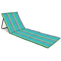Chaise de plage pliable, chaise longue portable, dossier réglable, polyester, chaise inclinable d'extérieur pour la plage, le camping, le jardin