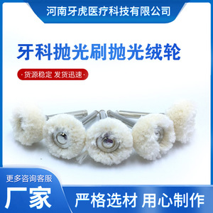 Dental polishing wheel with handle, plush handle, and palm fiber wheel for denture care. - Product Image 5