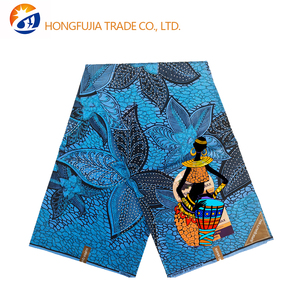 Tissu <span class=keywords><strong>pagne</strong></span> africain de bonne qualité, <span class=keywords><strong>en</strong></span> coton organza cardé, imprimé Ankara Batik, uni, couleurs doré, vert, bleu, 150 g/m², pour couture moyenne - Product Image 5