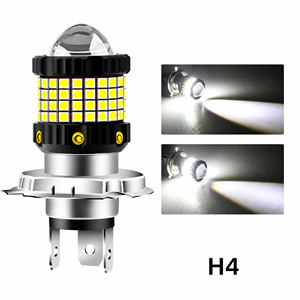 หลอดไฟหน้ารถมอเตอร์ไซค์ YD <span class=keywords><strong>H4</strong></span> BA20D P15D LED สองสี เหลือง-ขาว ความสว่างสูง พร้อมเลนส์โปรเจคเตอร์ - Product Image 2