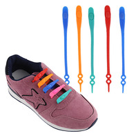 La troisième génération 14 pièces/ensemble adulte et enfant tête ronde Double trou élastique Silicone sans cravate paresseux lacets à usage multiple