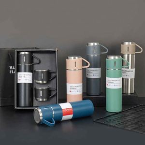 กระติกน้ำสุญญากาศจูเพิงเกรดธุรกิจ ชุดกระติกเก็บความร้อน 3 ฝา ผนังสองชั้น เป็นมิตรกับสิ่งแวดล้อม - Product Image 1