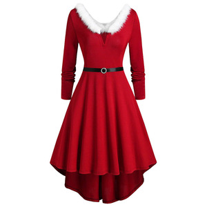 Robe d'hiver noire pure pour femmes, robe longue à manches longues vintage, robe de fête de Noël, robe rockabilly, robe longue - Product Image 2