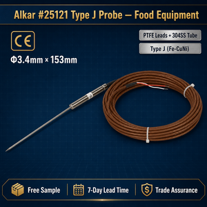 HUADONG <span class=keywords><strong>Alkar</strong></span> # Termopar Tipo J 25121, Sensor de Temperatura para Equipos de Servicio de Alimentos, Estándar Europeo y Estadounidense - Product Image 2