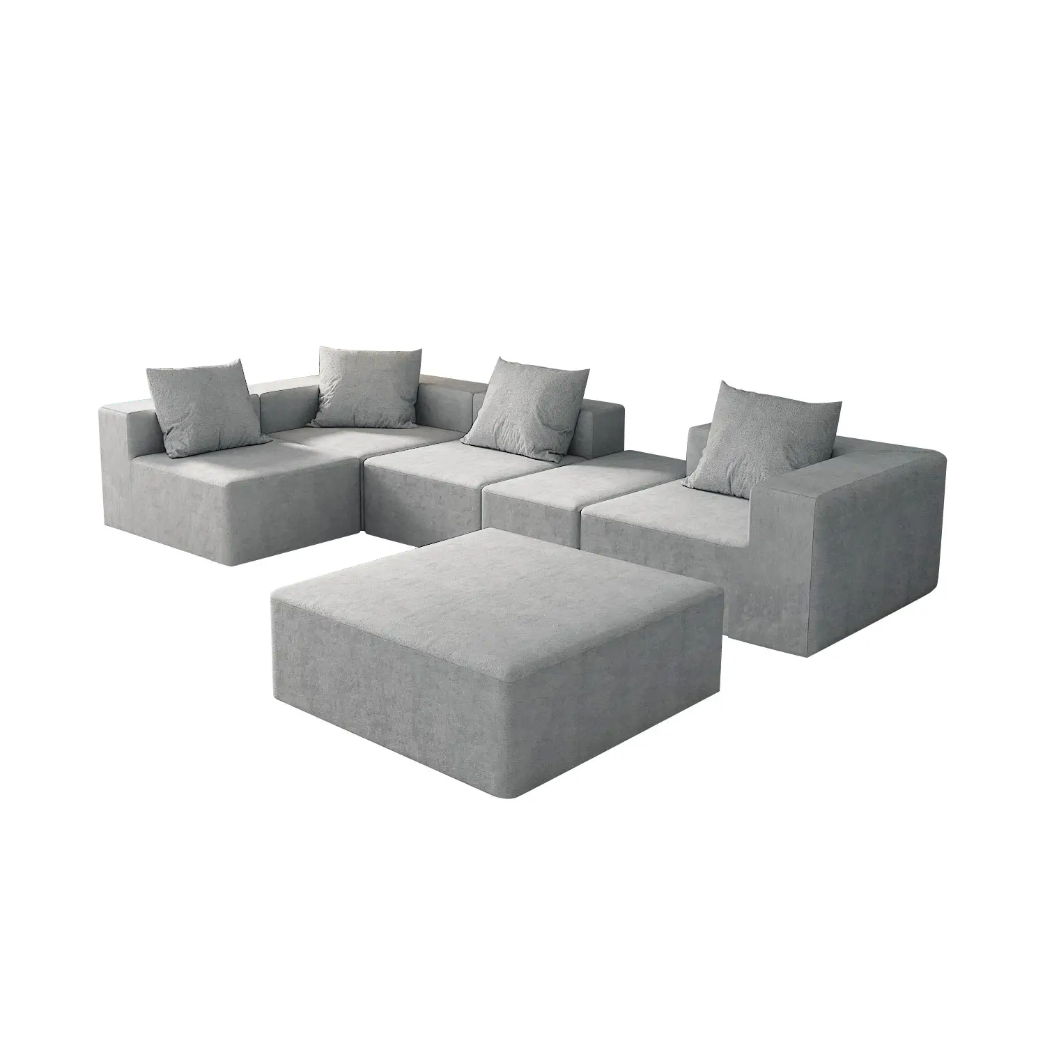 Fabriek Op Maat Gemaakte High-Density Foam Duurzame Modulaire Samendrukbare Woonkamer En Slaapkamer Multifunctionele Fluwelen Jas Sofa