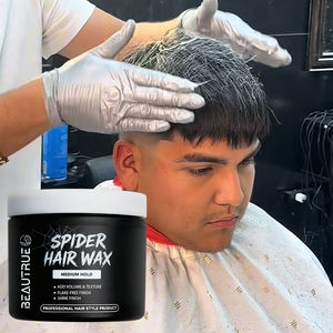 Cera para Peinar el Cabello con Fijación Fuerte, Acabado Natural Mate, Fibra de <span class=keywords><strong>Araña</strong></span>, Pomada para Estilizar el Cabello de Barbería - Product Image 2