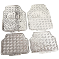 Tapis de voiture antidérapant en papier d'aluminium, 4 pièces, tapis de sol de voiture personnalisés