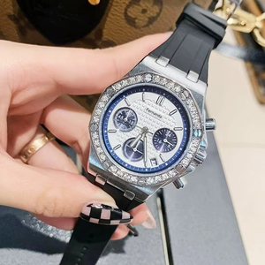 ลูเซียโน่สไตล์ธุรกิจนาฬิกาผู้หญิงมัลติฟังก์ชั่นกันน้ำสายหนังควอตซ์กลไกหน้าปัดกระจกโครโนกราฟ - Product Image 5