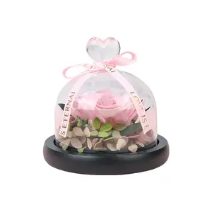 hot selling hand made wholesale price mini flower glass dome small glass dome for home decoration