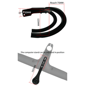 Guidon de route intégré en fibre de carbone T700 W02 avec câblage interne complet pour fourche R22, cockpit de vélo aérodynamique - Product Image 6