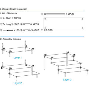 ชั้นวางอะคริลิคใสแบบพับได้ทันสมัย สำหรับจัดแสดงขนมบุฟเฟต์ น้ำหอม คัพเค้ก สำหรับตู้โชว์ ทนทาน - Product Image 5