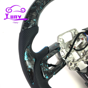 พวงมาลัยคาร์บอนไฟเบอร์แบบสั่งทำพิเศษสำหรับรถมัสแตง จีที 350 <span class=keywords><strong>500</strong></span> เชลบี ซีจี แมค-อี รูปทรงตัวดี ปี 2015-2023 สไตล์รถแข่ง - Product Image 4