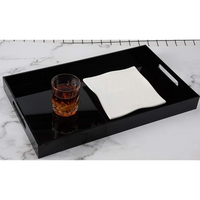 Plateau de présentation de stockage en plexiglas Table basse Plateau de tasse à vin Plateau de service en acrylique