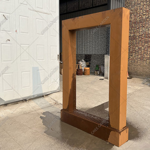 Fontana d'Acqua in Acciaio Arrugginito Ornamento <span class=keywords><strong>da</strong></span> <span class=keywords><strong>Giardino</strong></span> Tavolo d'Acqua Rotondo in Acciaio Corten Fontana Paesaggistica con Pompe - Product Image 5