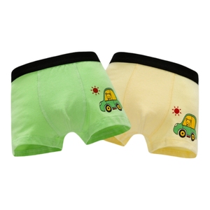 Caleçons en coton doux pour garçons, imprimés ours, singe et voiture, sous-vêtements pour enfants en gros - Product Image 3