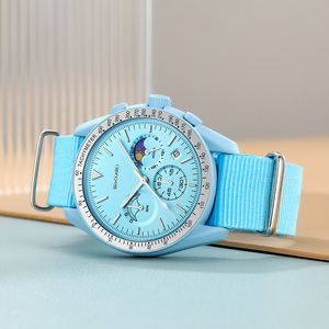 Reloj de Cuarzo de Lujo para Hombre de Alta Calidad, OEM/ODM, Logotipo Personalizado, Correa de Nailon, Resistente al Agua, Esfera Grande, Reloj de Pulsera de Moda, Venta al por Mayor en China - Product Image 4