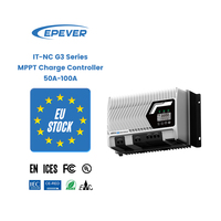 EPEVER - Regulador de Carga Solar con Adaptación Automática de 12V 24V 48V, 60a 80a 100a MPPT, Disponible en la UE