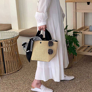 Consegna Rapida, Borse da Spiaggia Traspiranti in Paglia per Donna, Borse Classiche di Lusso all'Ingrosso - Product Image 5