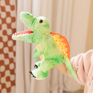 Simulierte Dinosaurier Kopf Handpuppe Spinosaurus Triceratops Plüsch tier Spielzeug Geschenk für Kinder Dino Puppe mit PP Baumwolle Füllung - Product Image 5