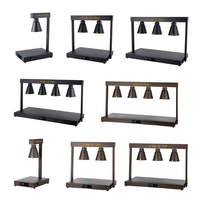 Station de découpe de buffet noire de haute qualité avec lumière chauffante, station de découpe et lampe, chauffe-plats pour hôtels et restaurants