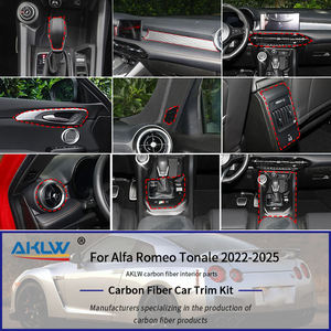 Poignée intérieure de voiture en fibre de carbone véritable panneau de cadre décoratif pour <span class=keywords><strong>Alfa</strong></span> Romeo-<span class=keywords><strong>Tonale</strong></span> accessoires de décoration intérieure de voiture - Product Image 3