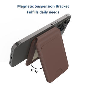 MFi Find My Location Lux Cuir Magnétique air Tag Wallet Finder Locator Itag Up-grade Réglable Wallet Stand pour <span class=keywords><strong>iPhone</strong></span> 15 16 - Product Image 6