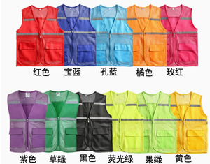 Gilet publicitaire personnalisé <span class=keywords><strong>pas</strong></span> <span class=keywords><strong>cher</strong></span>, veste de bénévole unisexe en polyester multi-poches, gilet de travail en maille avec logo personnalisé <span class=keywords><strong>pour</strong></span> <span class=keywords><strong>photographe</strong></span> - Product Image 3