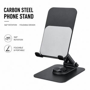 360 °   Support de téléphone rotatif en acier au carbone, pliable, portable, support de bureau réglable, support universel pour smartphone - Product Image 1