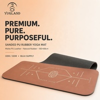 Tapis de yoga en PU sablé durable Yugaland ESG, tapis en caoutchouc pour achat en gros