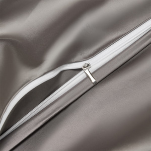 Parure de lit de luxe pour hôtel, 300TC, 100% coton satiné tissé, PVC, taille Queen, couleur unie, housse de couette <span class=keywords><strong>90x90</strong></span> pouces, drap plat 60x80 pouces - Product Image 6