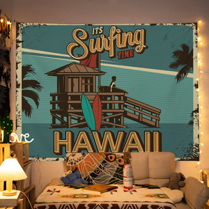 Toile de fond à l'américaine Chambre à coucher Rénovation Photographie extérieure Textile haut de gamme Revêtement mural Retro Camping Fond Tapisserie - Product Image 3