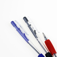 BECOL promotionnel Simple pas cher stylo à bille 0.7mm noir rouge noir stylo à encre Logo personnalisé stylo à bille en plastique pour bureau