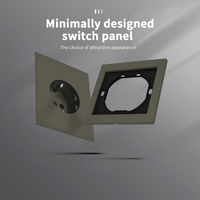 Enchufe de Pared WESA 16A, 1 Tomacorriente, Estándar Europeo Schuko, Diseño Moderno y Lujoso