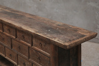 Meilleure table console vintage en bois naturel pour salon avec de nombreux tiroirs