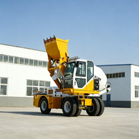 Hormigonera Autocargable de 1.8m³ con Orugas de Goma y Diseño Protector del Suelo para Proyectos de Pavimentación, Jardinería y Interiores