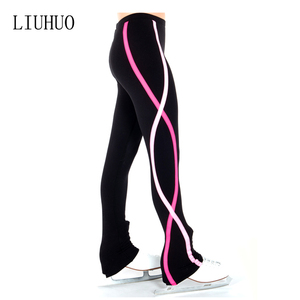 Pattinaggio <span class=keywords><strong>di</strong></span> figura pantaloni le prestazioni delle ragazze in <span class=keywords><strong>pile</strong></span> caldo <span class=keywords><strong>di</strong></span> usura stripes linee pattinaggio vestiti costumi Delle Donne skate vestiti <span class=keywords><strong>di</strong></span> formazione per la vendita - Product Image 3