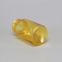 Flacon de pilules en plastique PET transparent jaune personnalisé pour les médicaments