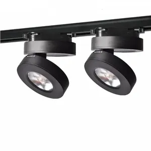 Projecteur Commercial réglable, livraison gratuite, éclairage à Led rond noir