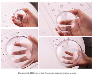 Décoration <span class=keywords><strong>de</strong></span> <span class=keywords><strong>Noël</strong></span> Boules creuses transparentes en acrylique/PS plastique 2-25cm Style luxe léger Moulage par injection Vente en gros - Product Image 5