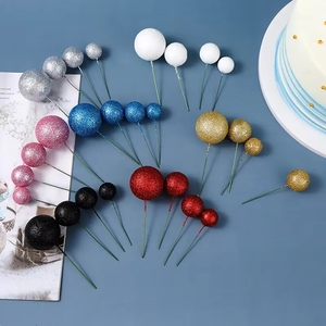 Bolas de Espuma con Purpurina al por Mayor, Decoración para Pastel de Cumpleaños, Bola Decorativa - Product Image 1