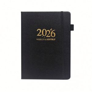 2026 Custom A5 PU Leather <b>Journal</b> Notebook Hardcover Annual Diary Agenda Daily - Product Image 1