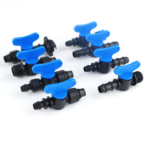 Válvulas de riego por goteo de plástico, conectores negros de 1/2 pulgada para sistema de riego de jardín - Product Image 1