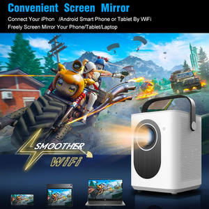 <span class=keywords><strong>Projecteur</strong></span> 1080P Full HD Portable 230 Lumens Auto Keystone Smart Home Cinéma LED Projecteurs Vidéo Android 11 Lecteur Blanc - Product Image 5