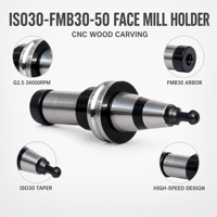 Porte-outil CNC LIVTER ISO30-FMB30-50 pour machine à graver le bois, queue de fraise en I