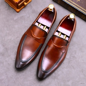 New Men's Business Casual Oxfords <b>Shoes</b> Thick Soled Cowhide Lining Cushioning <b>Height</b> <b>Increasing</b> Anti-Slippery Breathable - Product Image 2